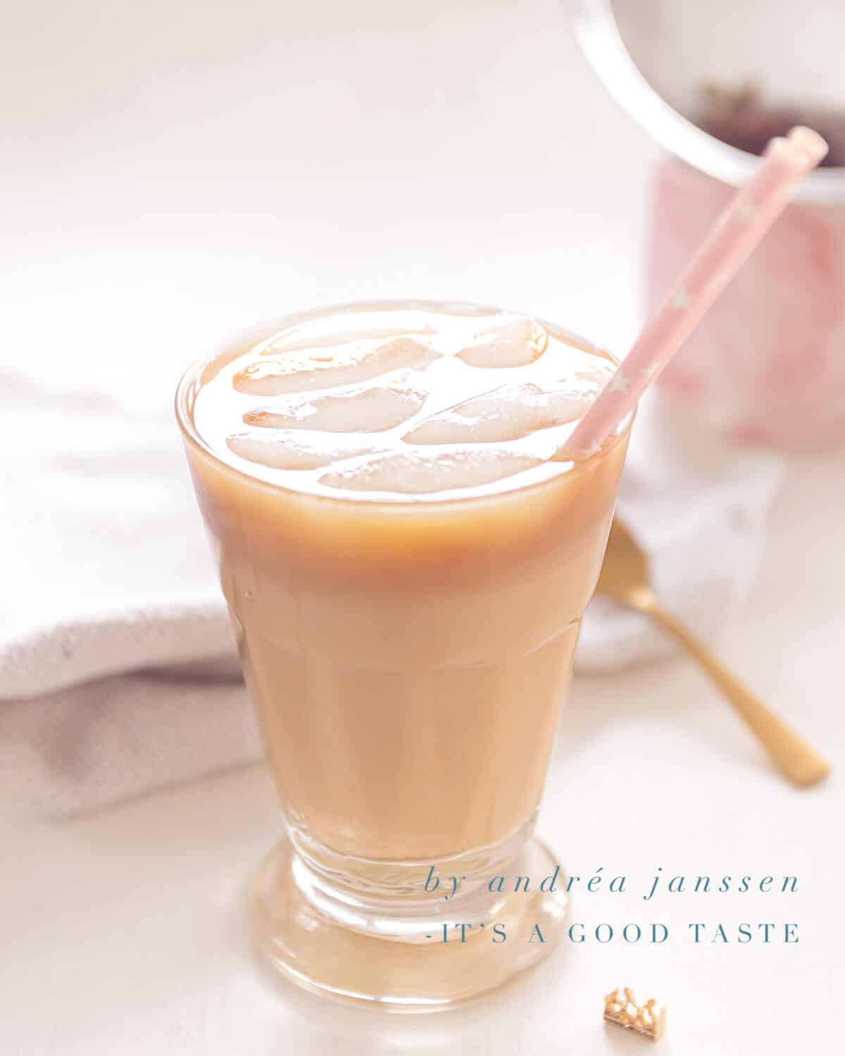 dirty iced Chai latte
