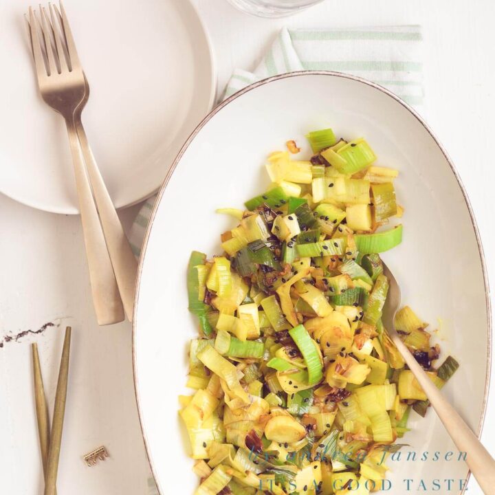 Prei met curry en chili