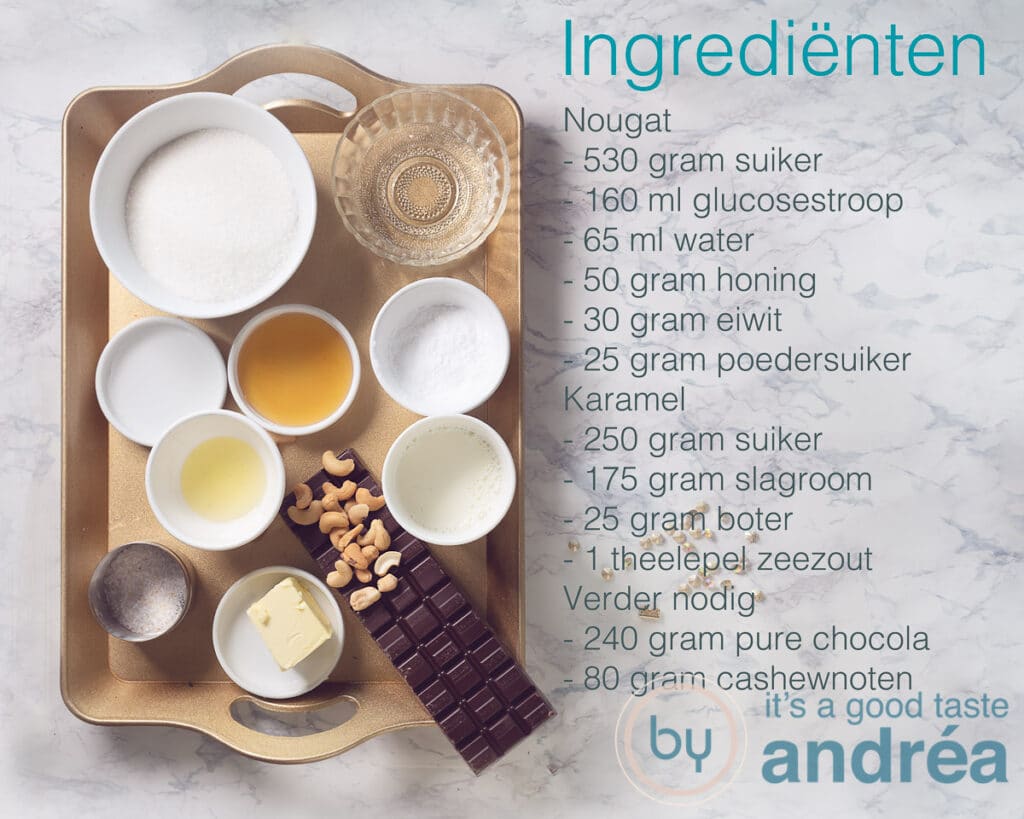 Ingrediënten voor Snickers