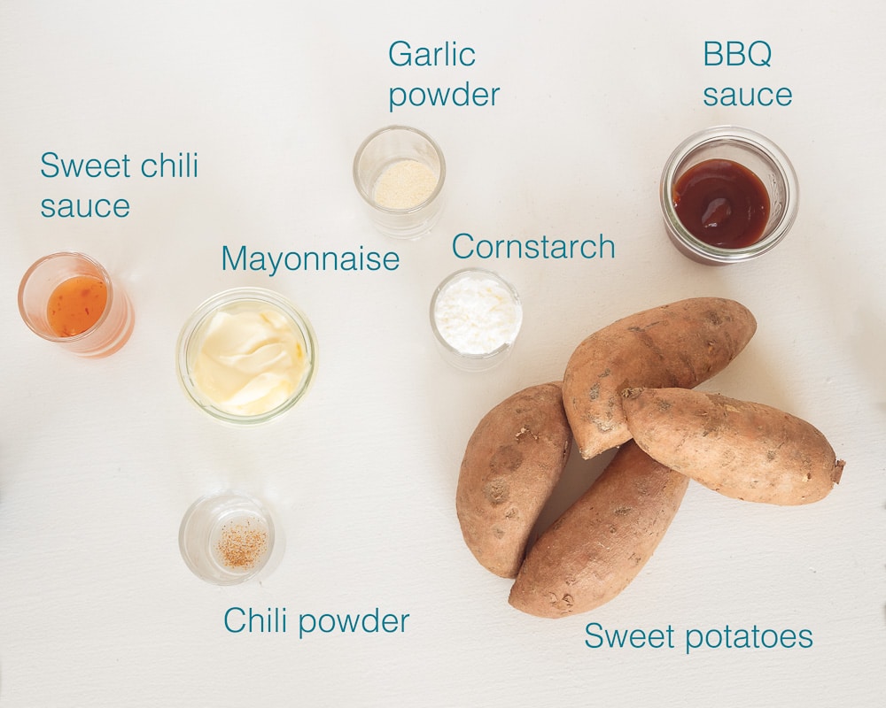 Ingredients Air fryer sweet potatoes