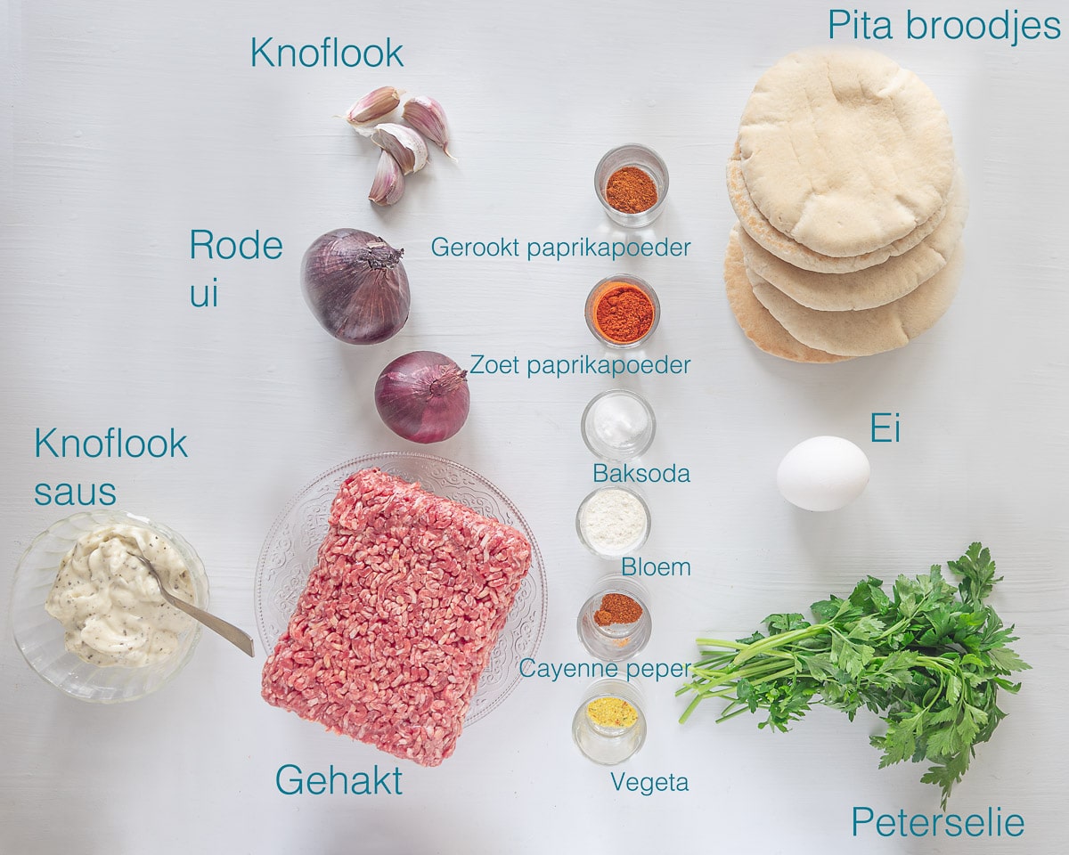 Ingrediënten cevapcici