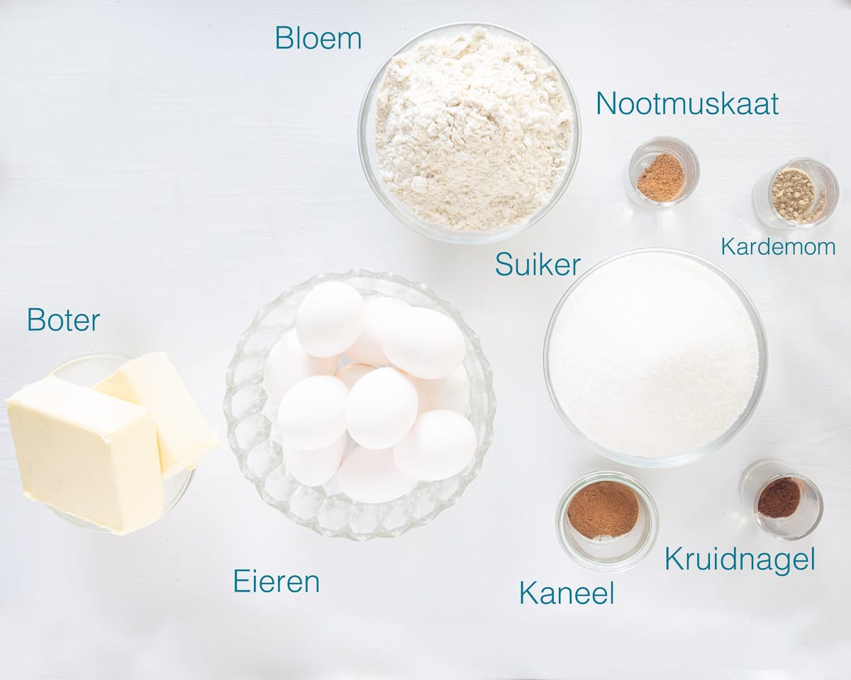 Ingrediënten voor een spekkoek