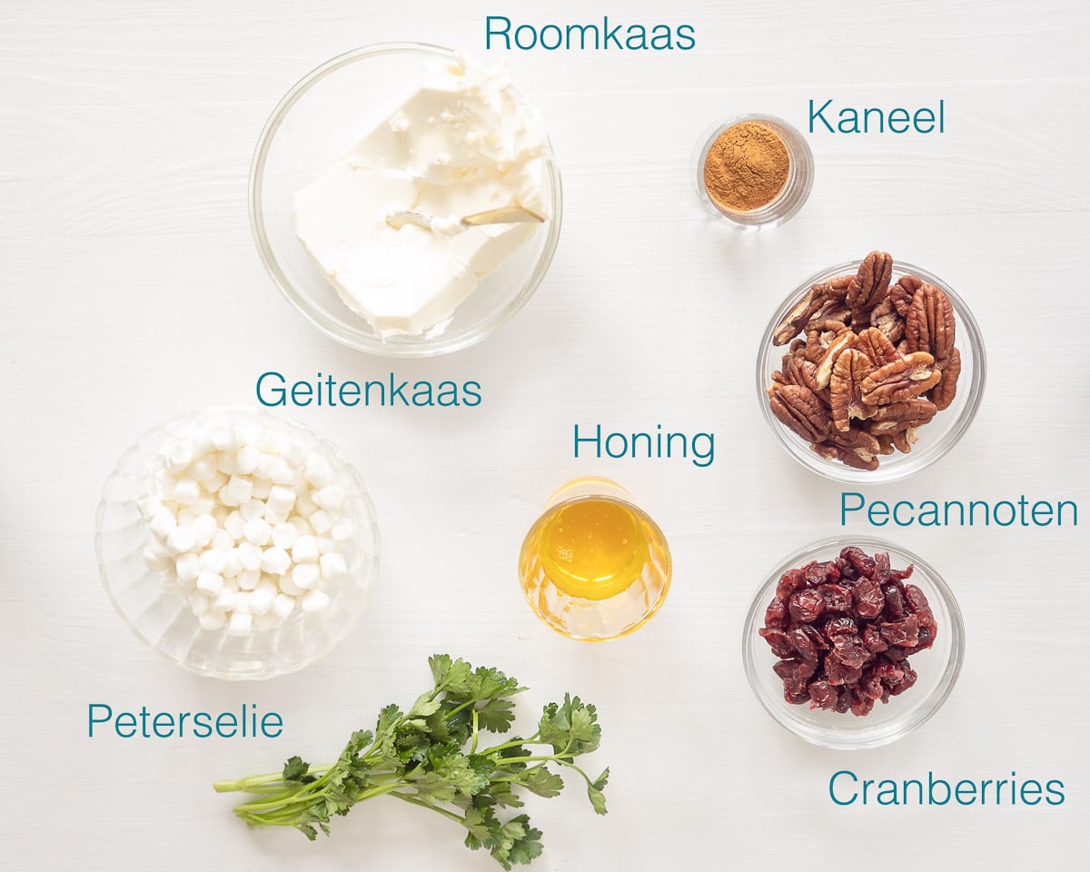 Ingredienten amuse geitenkaas