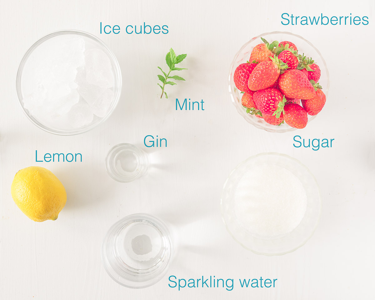 ingredients Strawberry Gin Cocktail