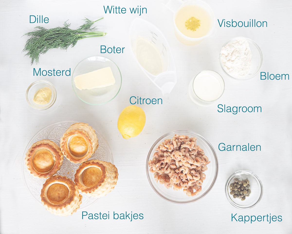 Ingredienten Garnalenragout