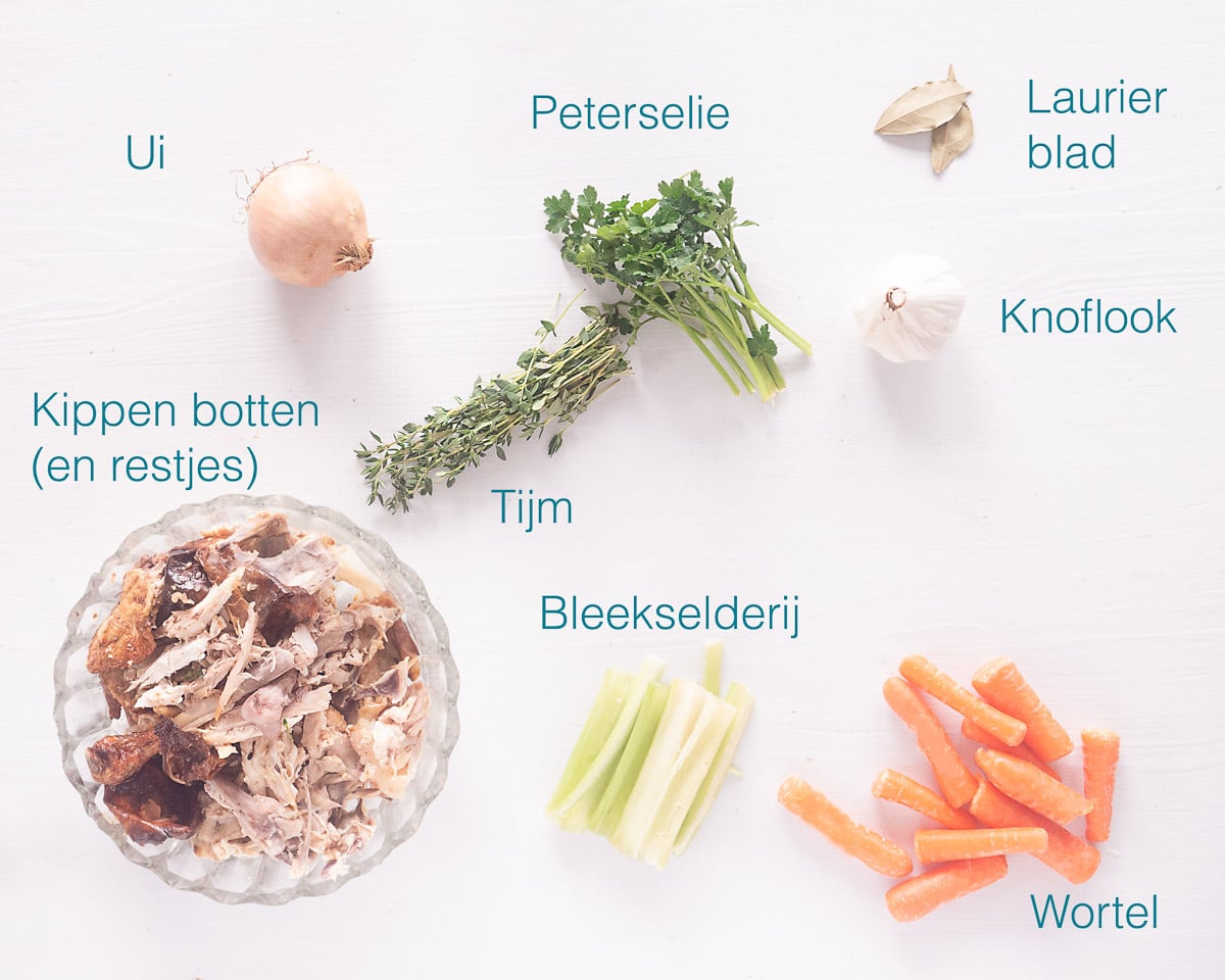 Ingrediënten Kippenbouillon uit de Slowcooker