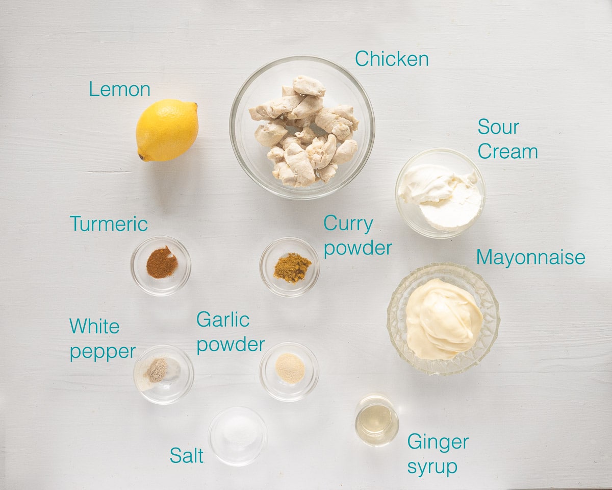 Ingredients Curry Chicken Salad Sandwich