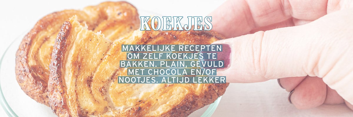 Een koekje dat wordt gepakt. Een witte achtergrond. Een tekst overlay makkelijke recepten om zelf koekje te bakken. Plain, gevuld met chocola en/of nootjes. Altijd lekker