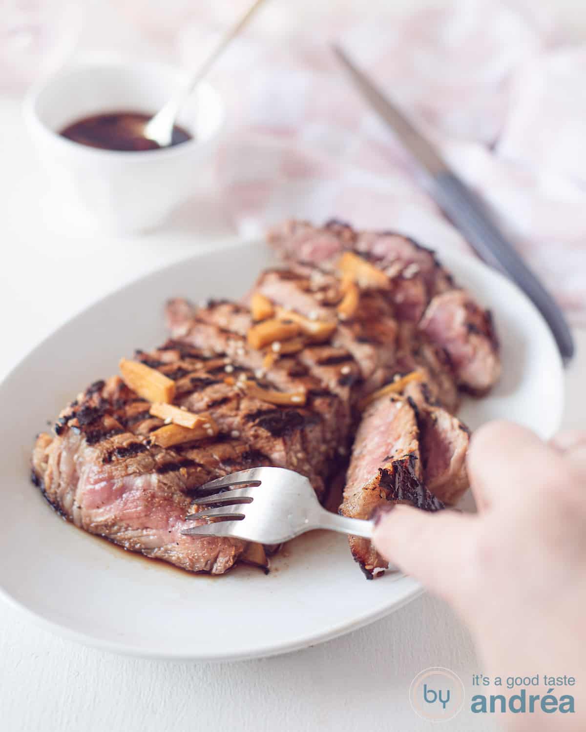 entrecote in soja sesam marinade