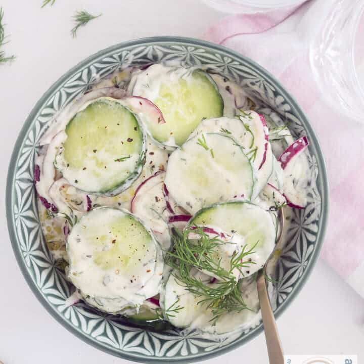 Komkommer dille yoghurt salade
