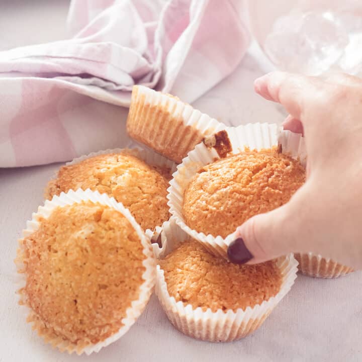 Muffins met parelsuiker