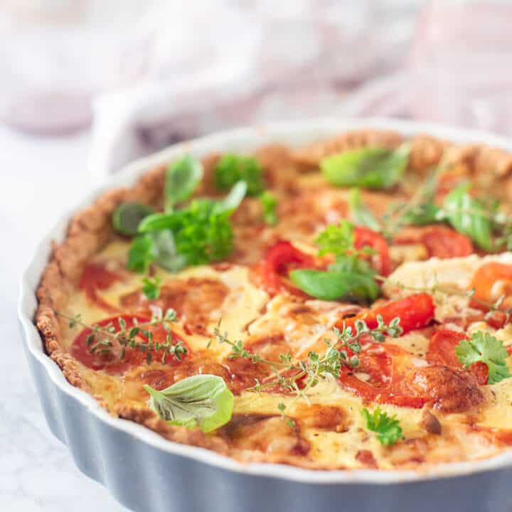 quiche met tomaat mosterd en brie