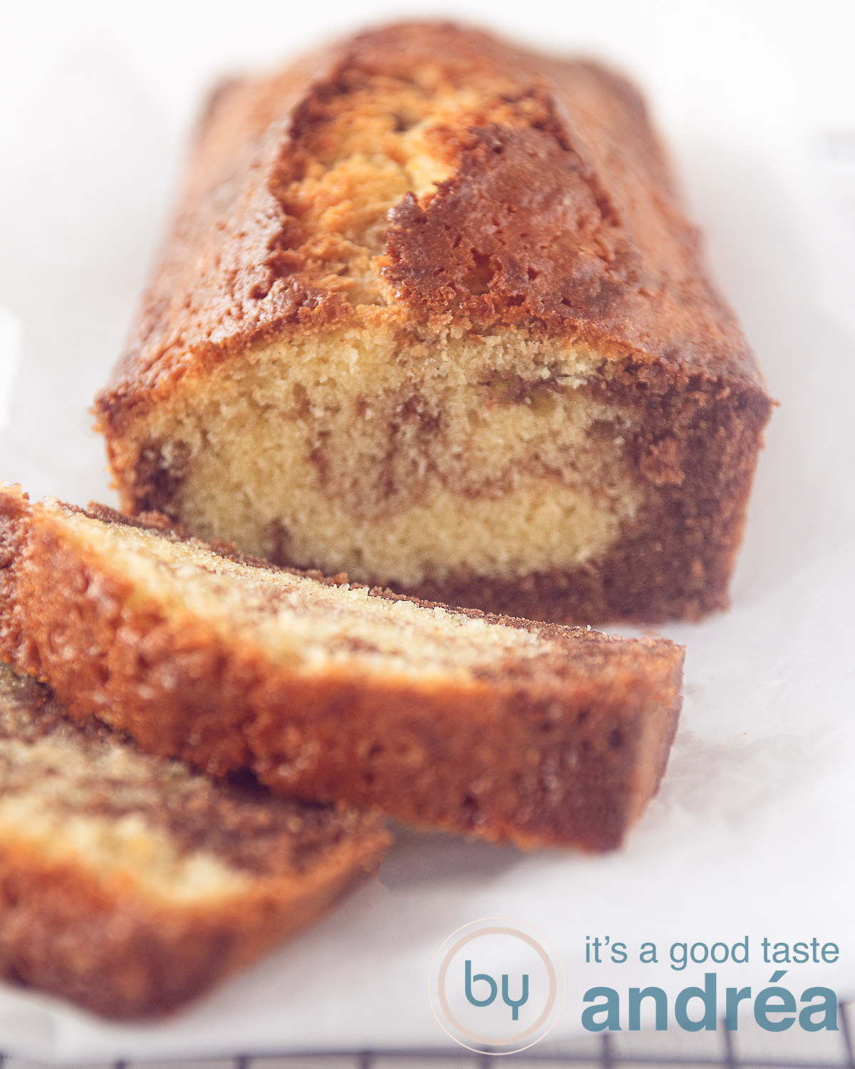 Chocolade vanille marmer cake - chocolate vanilla marble pound cake