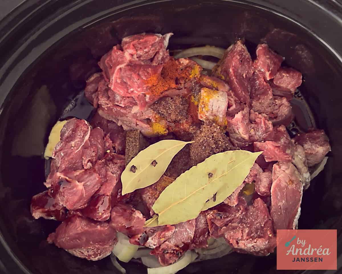 Stoofvlees met kruiden in de slowcooker