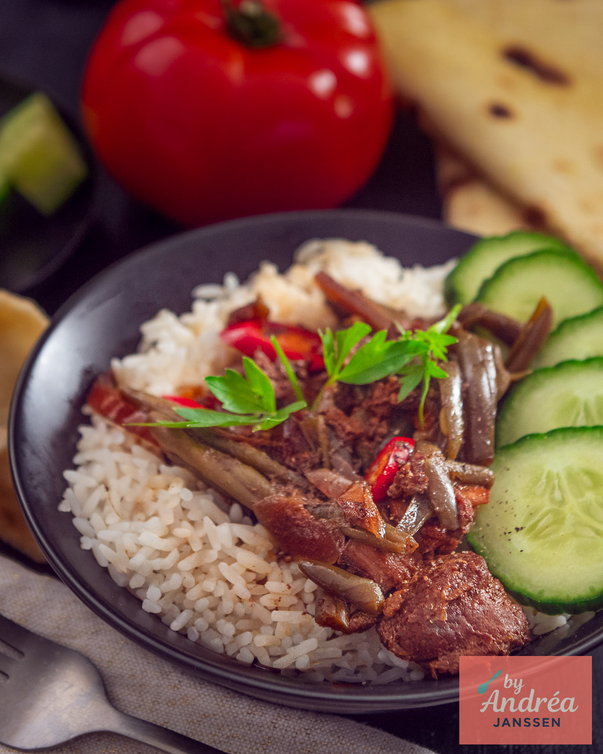 Slowcooker-stoofvlees met zachte stukjes rundvlees en sperziebonen